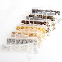 approx 1450pcs mixed color 34567810mm tone metal open jump rings necklace with close tool ring diy jewelry making