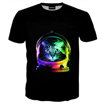 PLstar Cosmos Прямая летняя новая стильная футболка psychedelic swirl ярких цветов принт 3d Повседневная крутая футболка - Цвет: color as the picture