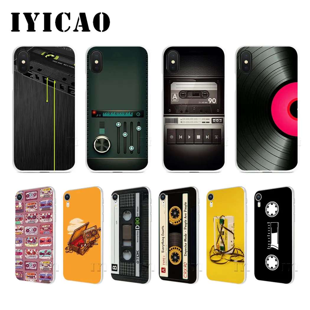IYICAO Ретро Классический Кассетный Жесткий Чехол для iPhone 4 4S 5 5S Se 6 7plus 8 8Plus X XS MAX XR 6s
