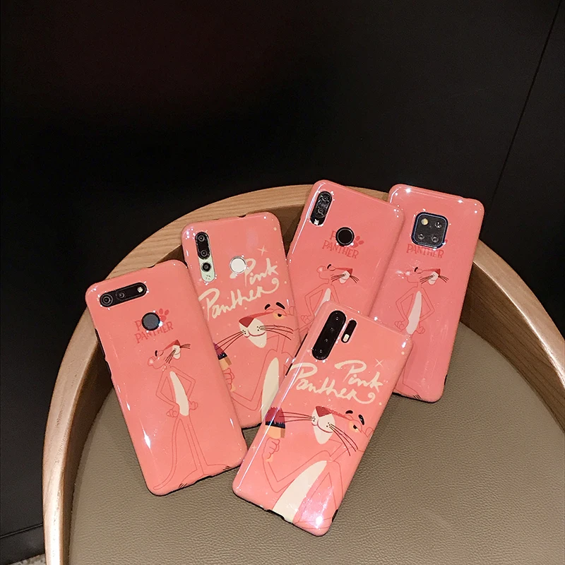 Синий светильник телефонные чехлы для huawei P20 P30 Mate20 Pro 20X мультфильм Розовая пантера Крышка для huawei Nova 3 3i 4 Honor V20 задняя крышка fundas