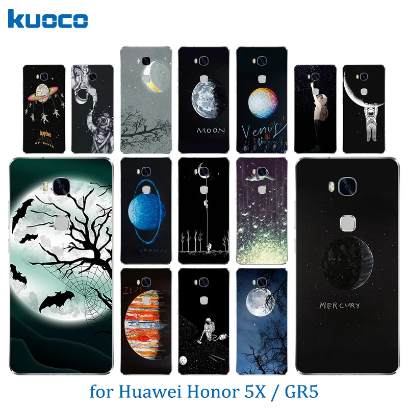Чехлы для телефонов Huawei Honor 5X мягкая задняя крышка из ТПУ с рисунком космическая