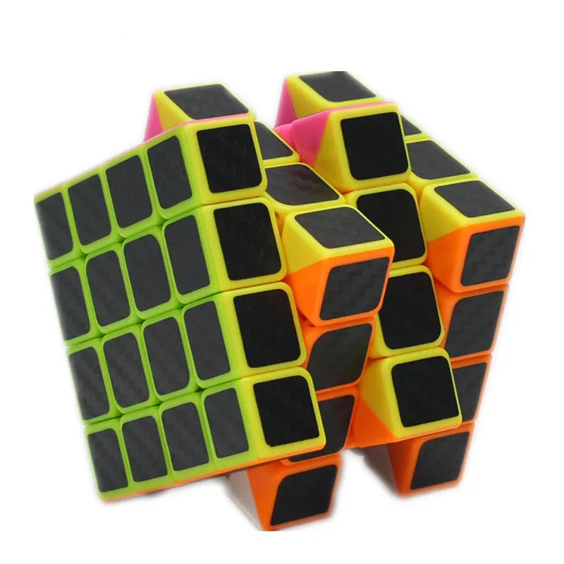 Zcube 4x4x4 кубик рубика куб головоломка 66 мм большие размеры углеродного волокна