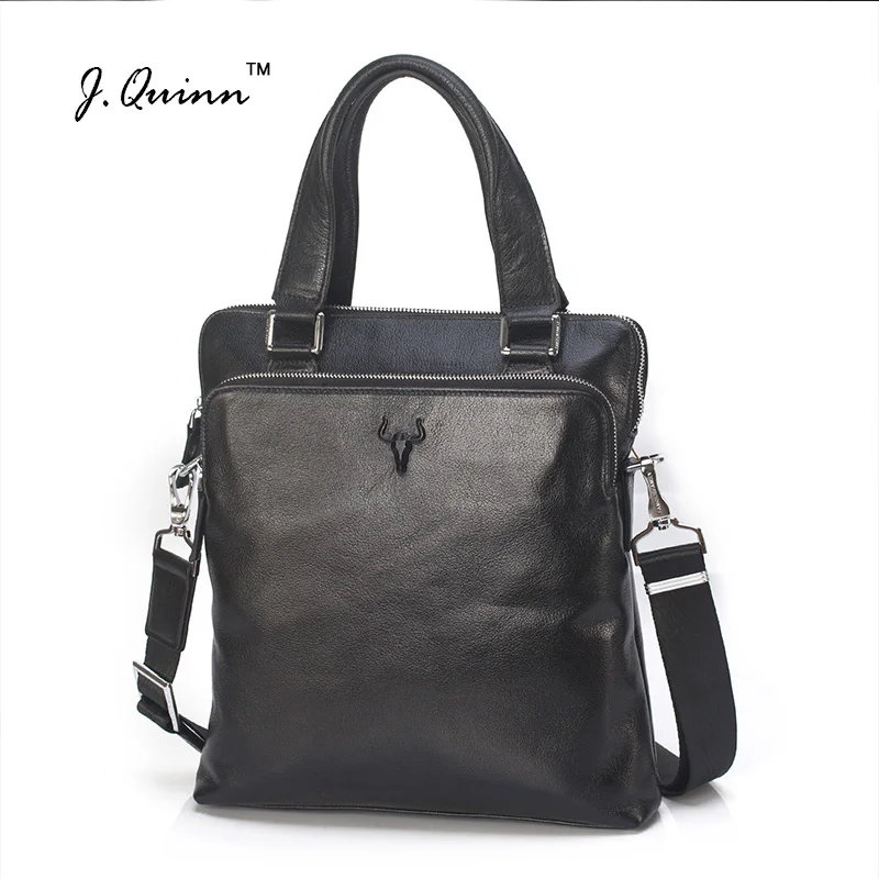 

J.Quinn Briefcases Men Business Bag Genuine Leather Men's Portable Handbag Cow Leather Casual Large Capacity Shoulder Bags 2017