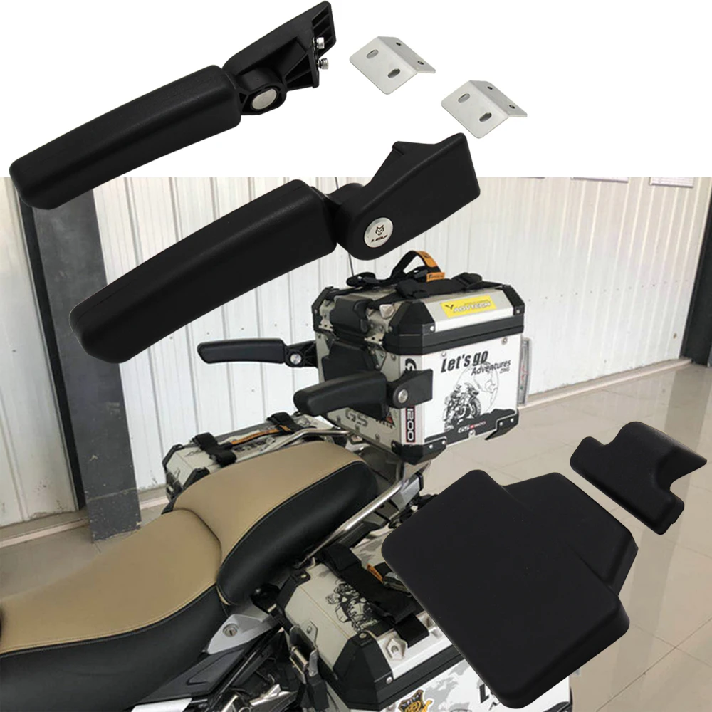 Rear Case Cushion Passenger Backrest lazyback Pad+Drilling Required For BMWR1200GS Adventure Aluminum Passenger Armrest Tail Box