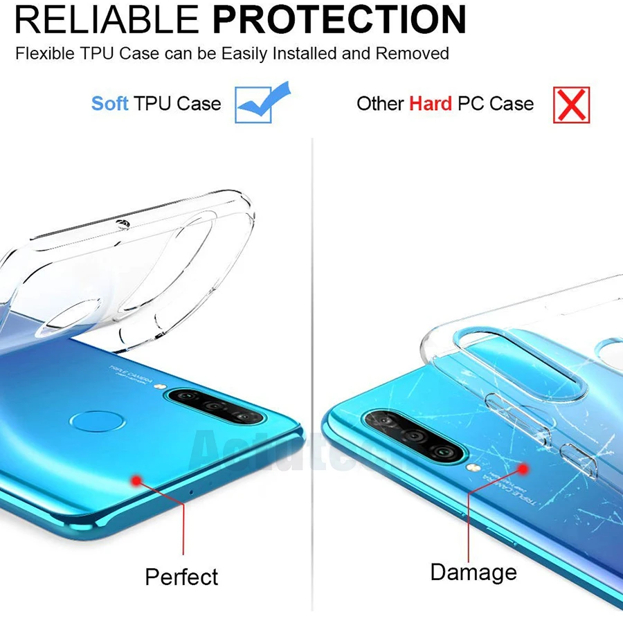 

Transparent TPU Case For Huawei P30 Pro Case Soft Silicone Back Cover For Huawei P30 Lite Clear Case P30 Case