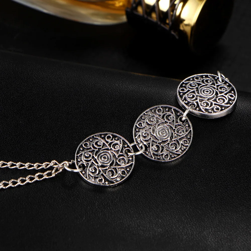 Антикварные серебряного цвета многослойный цепочка ножные браслеты для женщин