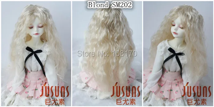 JD022 1/6 1/4 1/3 длинный курчавый BJD кукольные парики Размер 6-7 дюймов 7-8 дюймов 8-9 дюймов мягкие синтетические мохер кукольные волосы