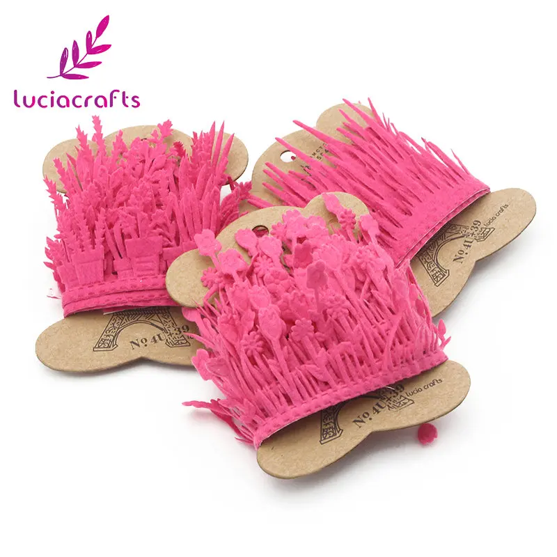 Lucia crafts 2y/lot Трава цветок стиль кружева ленты ручной работы кружевная отделка одежды шитье «сделай сам» материал вечерние аксессуары Q0803