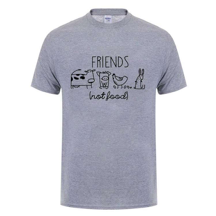 Мужская и женская хлопковая Футболка Activism Friends Not Food Vegan подарок для вегетарианцев