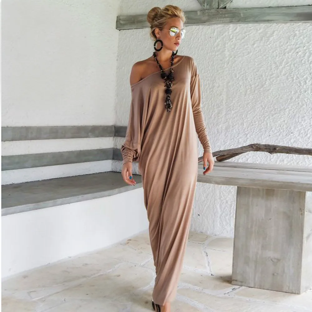 Бесплатная доставка сексуальное женское весеннее длинное богемное Макси платье