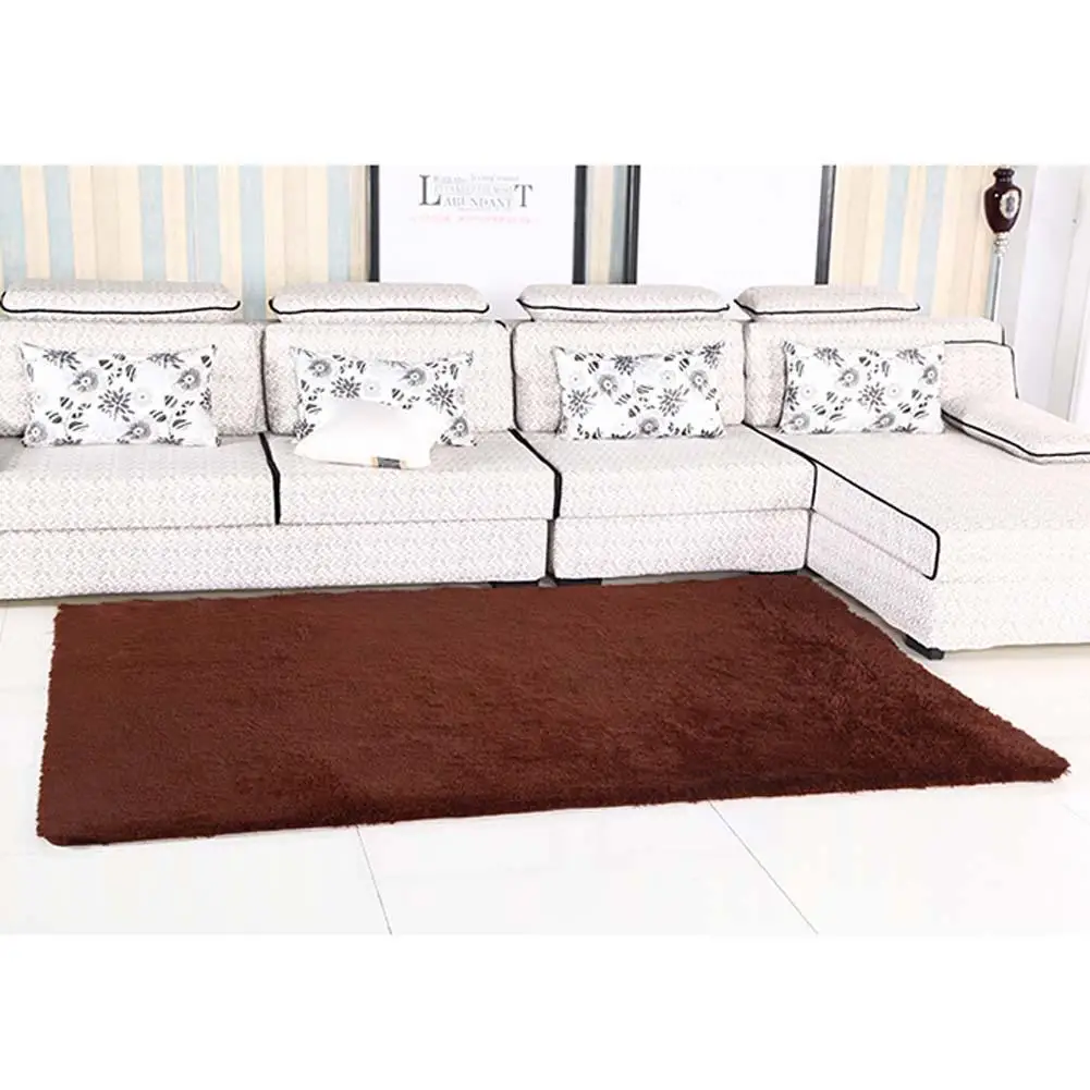 Пушистые коврики анти skiding мохнатый ковер для столовой коричневый с ворсом