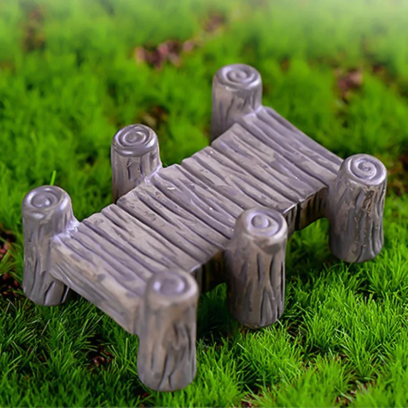 Винтажный деревянный мост в горшке микро ландшафтный декоративные фигуры мини