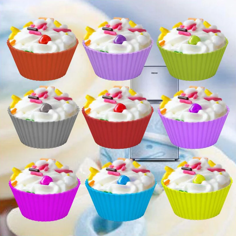 

2000pcs/lot 7cm 8G Silicone Soft Round Cake Muffin Chocolate Cupcake Liner Baking Cup Mold