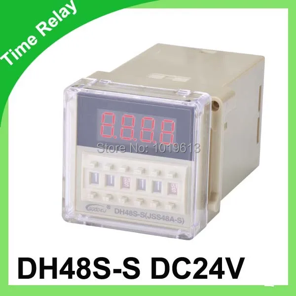 Цифровой Реле времени постоянного тока 24 В реле таймера с розеткой dh48s s|relay omron|relay 711relay timer |