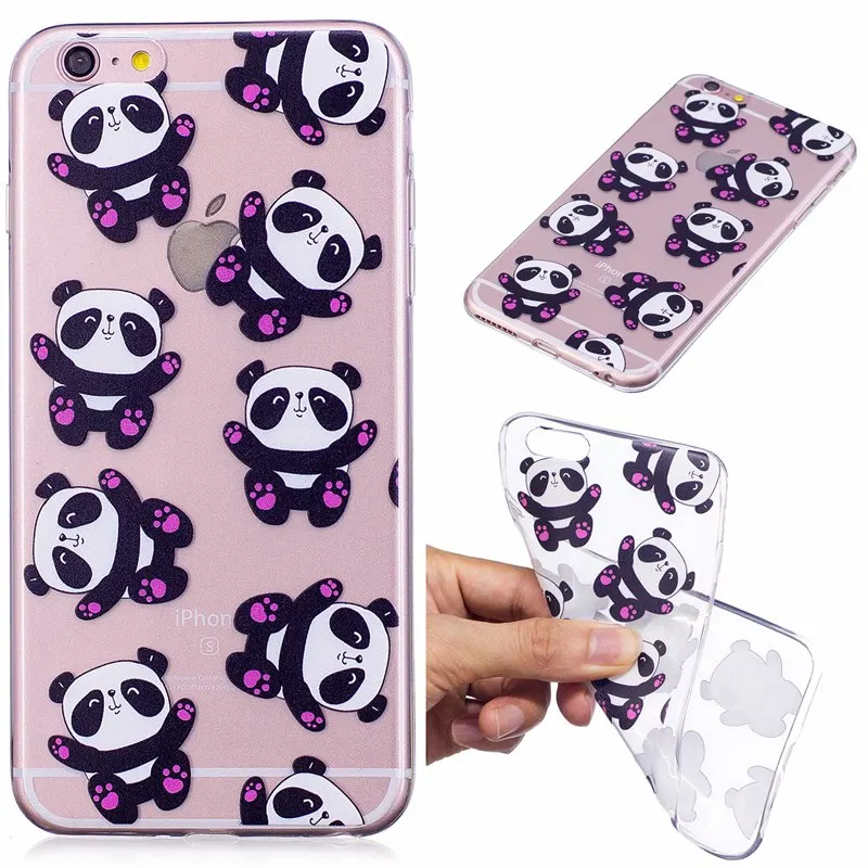Чехол для iPhone 6 Plus 6S с красочным рисунком прозрачный силиконовый чехол телефона |