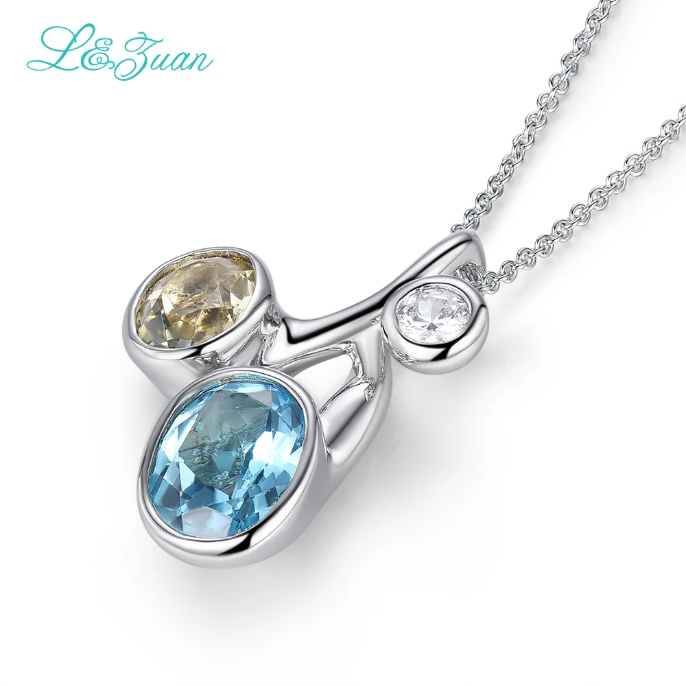 Женский кулон из серебра 925 пробы с топазом карата|pendants for women|necklace stone pendantpendant necklace