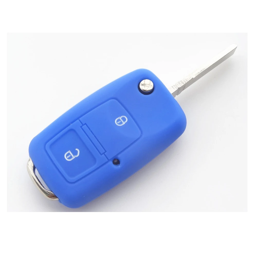 2 кнопки плавающий ключ силиконовый резиновый автомобильный чехол для Volkswagen seat