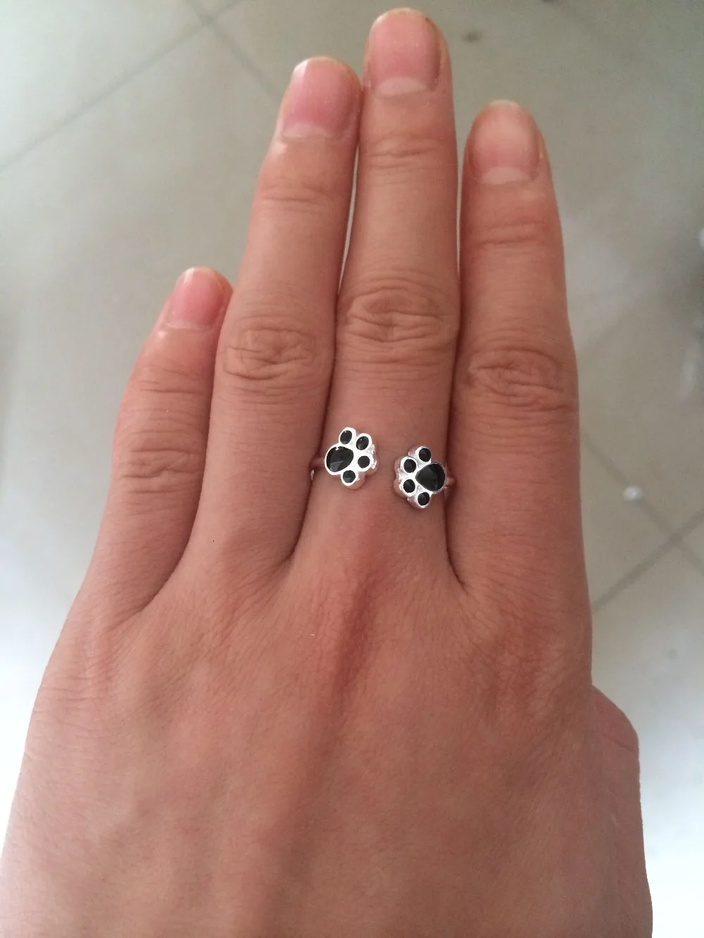 В стиле ретро. Кольцо из стерлингового серебра 925 пробы с двойной собачкой и