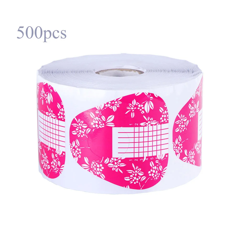500 шт./лот, самоклеющиеся формы для ногтей, бумага, УФ-Гель-лак для украшения ногтей, акриловые УФ-гелевые наконечники, SA941-2 - Цвет: 10