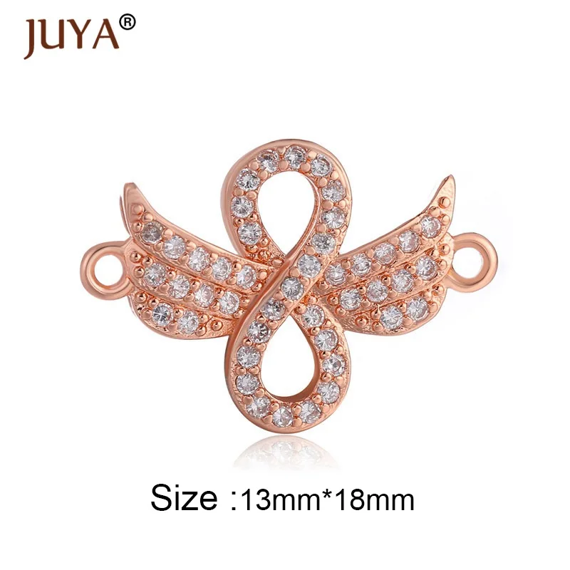 Rose Gold Поставки для ювелирных изделий оптом милые маленькие подвески-соединители ангела-хранителя для браслетов Изготовление ювелирных изделий Сделай Сам компоненты - Цвет: Rose Gold