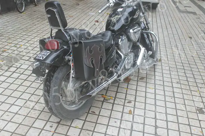 Мотоциклетная Боковая Сумка из искусственной кожи седловые сумки для Honda Yamaha Suzuki