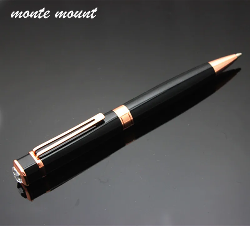 Monte mount 301 Grand шапка с бриллиантом черная Роскошная шариковая ручка среднего