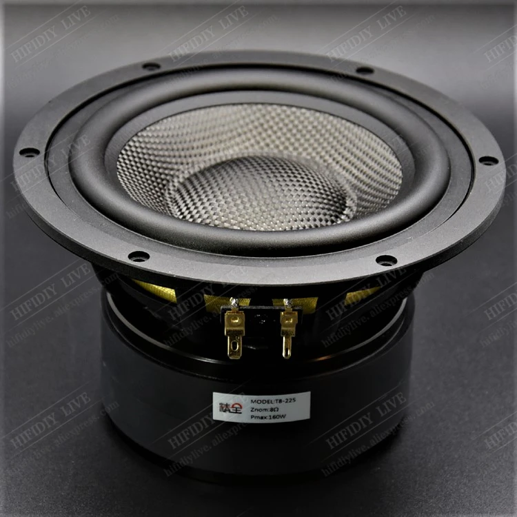 

HIFIDIY LIVE T6-182 Casting Aluminum Fram Carbon fiber Loudspeaker HI-FI 7.1 inch 6.5" Midbass Woofer speaker Unit 8OHM 120W