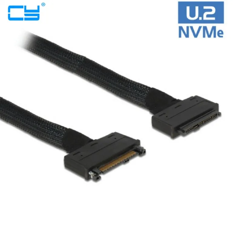 U.2 U2 SFF-8639 NVME PCIe кабель SSD штекер-гнездо удлинитель 50 см 68pin | Компьютеры и офис