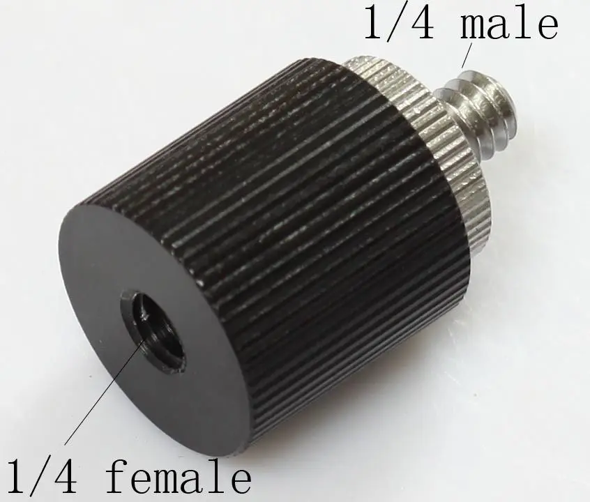 

1/4" double female Adapter with 1/4" double male adaptor for tripod 5d2 system
