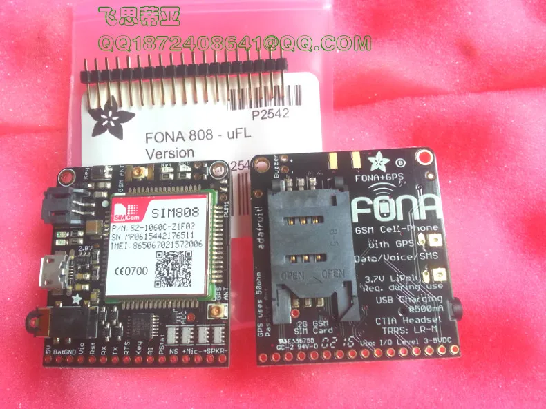 2542 RF средства разработки FONA 808 Мини сотовый GSM + GPS разрыв|gps breakout|mini cellulare gsmgsm breakout |