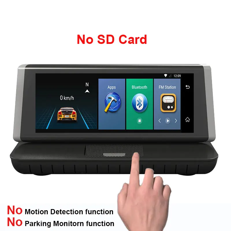 No sd card Kampacar " Wifi 4G Автомобильный видеорегистратор камера зеркало GPS HD 1080P Android Dash Cam Bluetooth ADAS навигация автомобильный видеорегистратор для автомобилей - Название цвета: No sd card