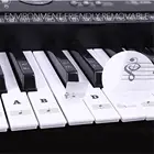 54 61 88 клавишная фортепианная наклейка прозрачная, в форме рояля Клавиатура Наклейка электронная клавиатура фортепиано Stave Note наклейка