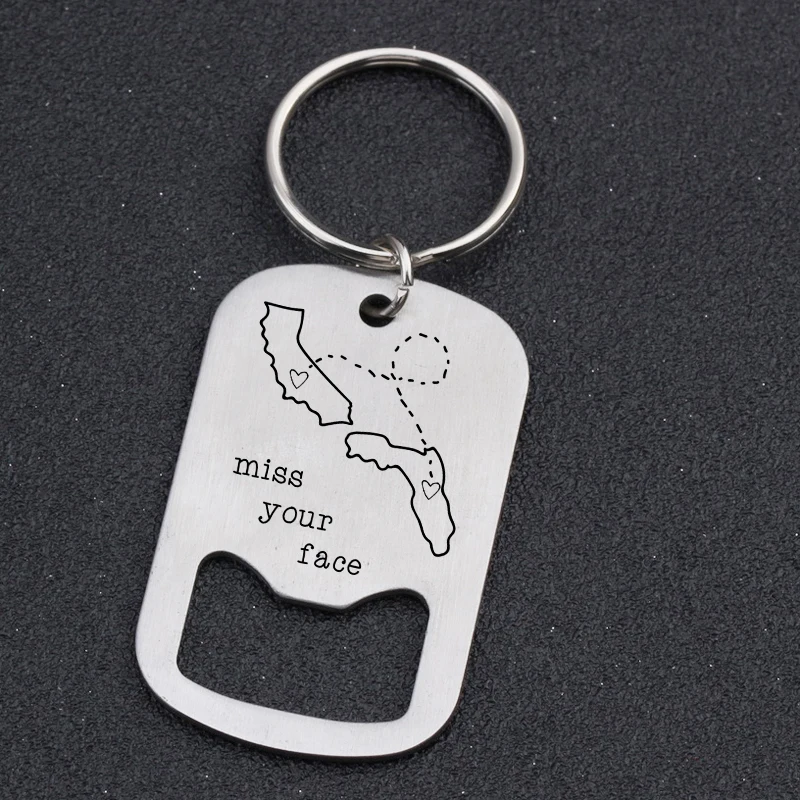 Подвеска на сумку Miss Your Face Dog Tag Подарочная подвеска-брелок для мужчин и женщин, открывалка для бутылок, брелок для ключей, подарки для пар