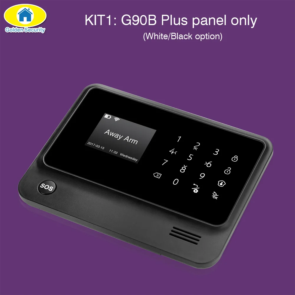 KIT1 Золотой безопасности G90B плюс SIM GSM домашняя охранная сигнализация приложение дистанционное управление wifi GSM сигнализация Беспроводная EN RU ES FR TUR Voice - Цвет: KIT1