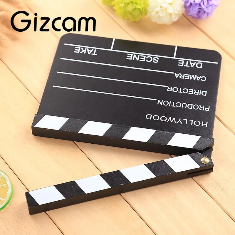 Gizcam деревянный директор Видео Clapperboard фильм Классическая хлопушкой Плёнки Go