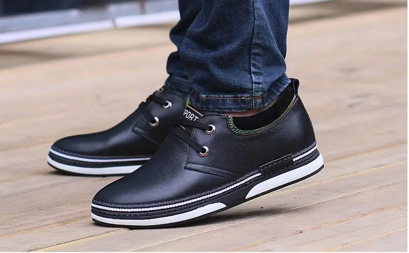 Увеличивающие рост обувь для мужчин 5 см новые модные на шнуровке Повседневная