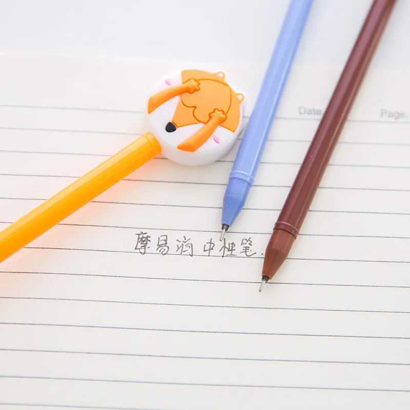 1 шт. новинка пластиковая гелевая ручка в виде мультяшных животных тигра панды