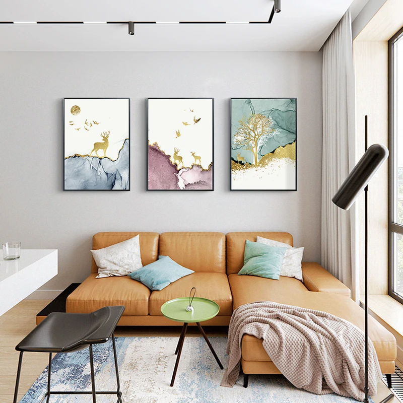 

Modern Abstract 3 Piece Canvas Painting Poster Print Bedroom Living Room Animal Pictures Decorative Chinese Wall Art Home Decor