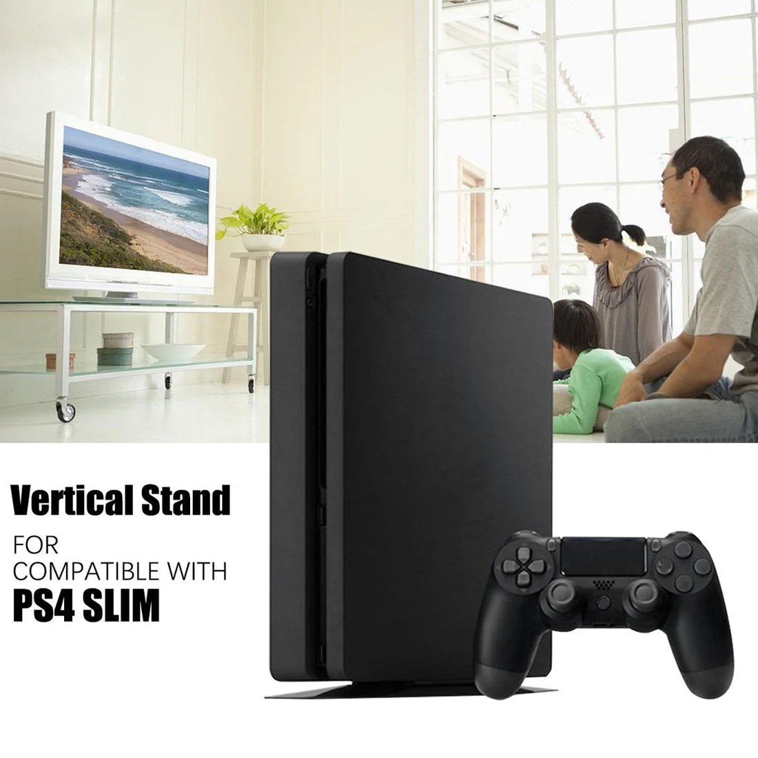 Черный держатель из АБС пластика для тонкой игровой консоли Sony PlayStation 4|Подставки