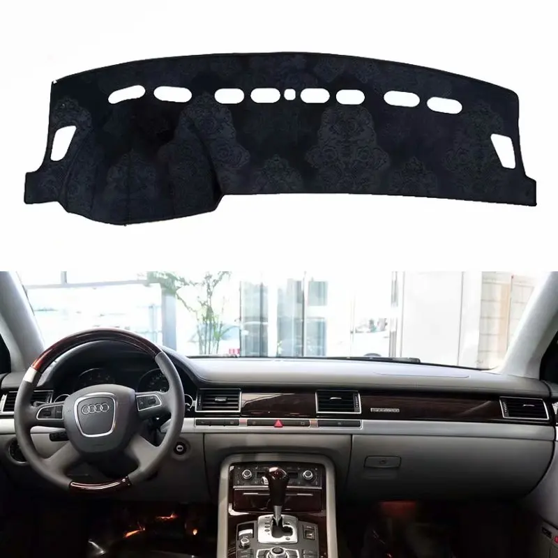 

Для Audi A8L S8 2002-2009 фланель Dashmat приборной панели охватывает Dash колодки коврик в машину солнцезащитный чехол под заказ 2003 2004 2005 2006