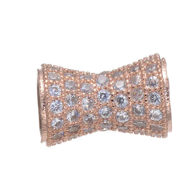 Микро проложить прозрачный Циркон барабан с поясным ремнем Шарм бусины подходят