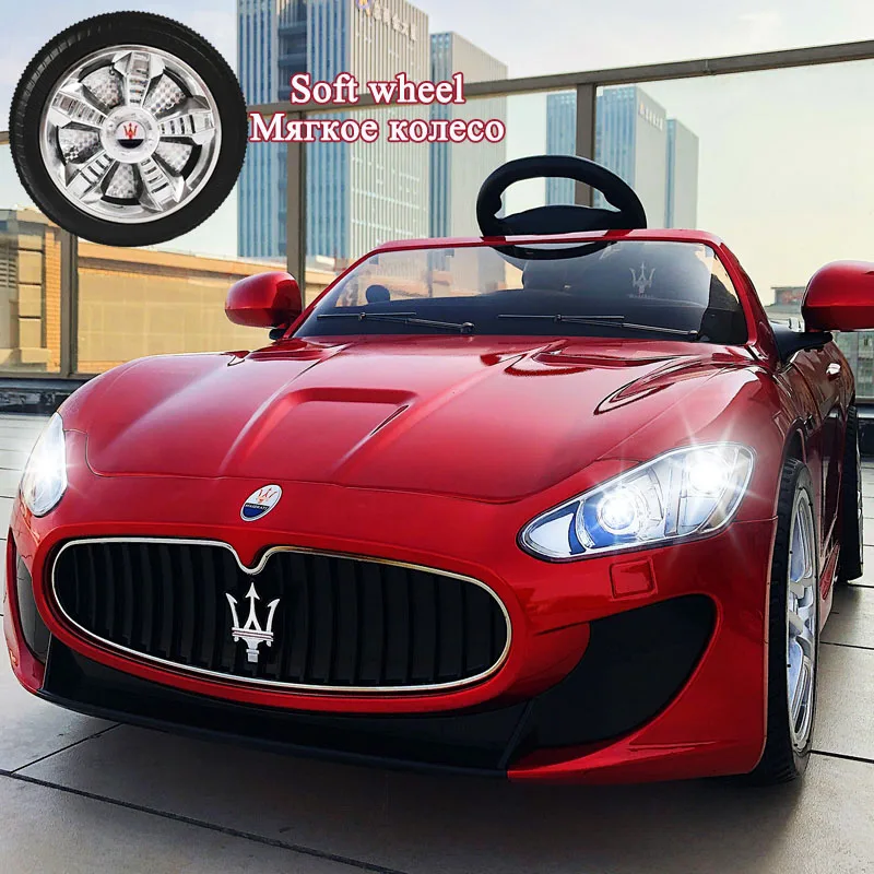 Model D Red 12V16A литиевая батарея, четыре колеса, Детский Электрический автомобиль, детская коляска, четыре колеса, автомобиль с дистанционным управлением, игрушечный автомобиль, может кататься на - Цвет: Model D Red