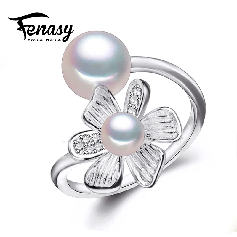 FENASY панк Богемия 2018 новое кольцо с двумя жемчужинами Трендовое натуральное