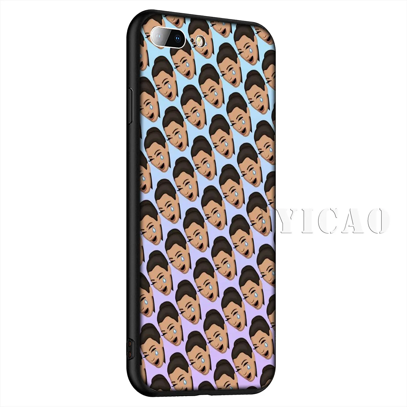 Силиконовый мягкий чехол IYICAO Funny Face kimoji Ким Кардашьян для iPhone XR X XS Max 8 7 6 S Plus 5 5S SE |