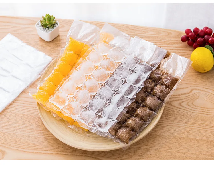 10pcs/pack Disposable Ice cream Bags DIY Ice Cube Maker Creative Small Ice Cube Mold Summer Drinking Tool Kitchen Gadgets