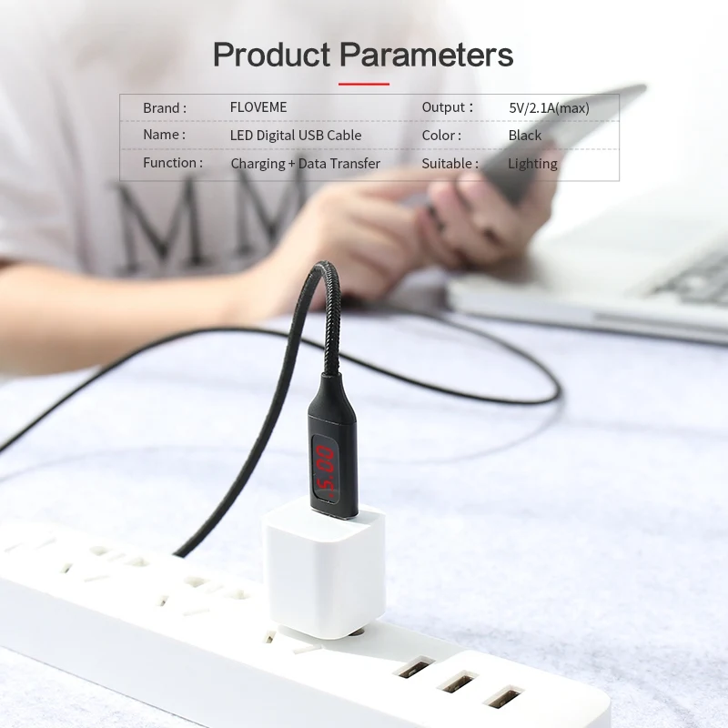 Светодиодный usb-кабель FLOVEME для iPhone, samsung Galaxy, Micro USB type-C, прочный нейлоновый кабель, зарядный провод для huawei, Xiaomi