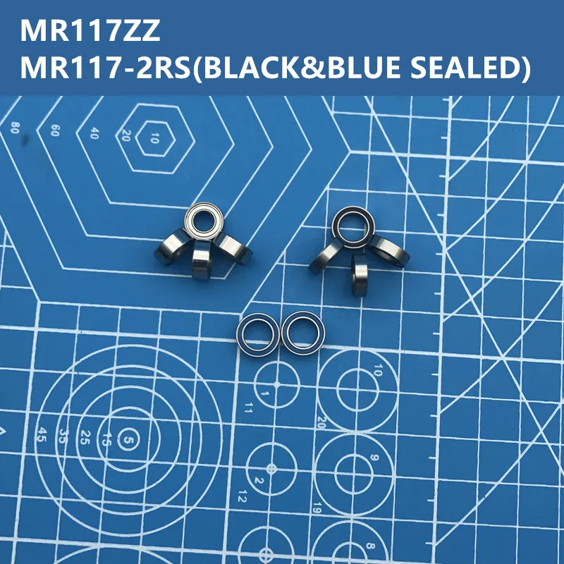 

Бесплатная доставка высокого качества MR117ZZ MR117-2RS (черный и синий герметичные) подшипник 10 шт. 7*11*3 мм MR117 миниатюрные подшипники MR117 2RS