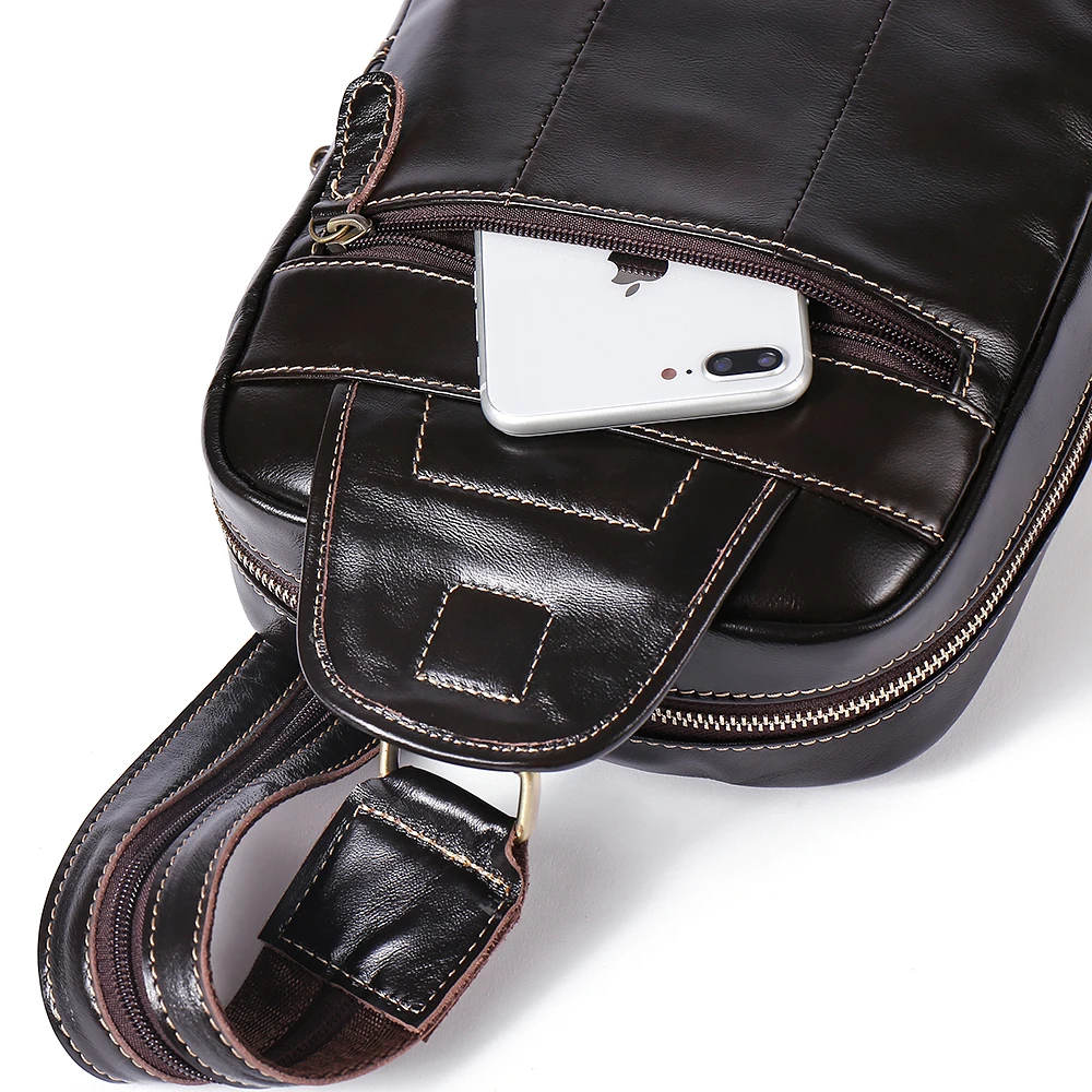 WESTAL Высокое качество Натуральная кожа Для мужчин повседневная сумка из