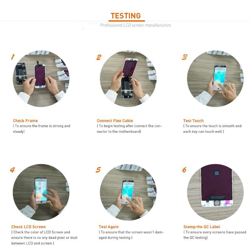 Сменный сенсорный экран с дигитайзером в сборе для iPhone 6 6S 7 8 Plus 3d-сенсорный