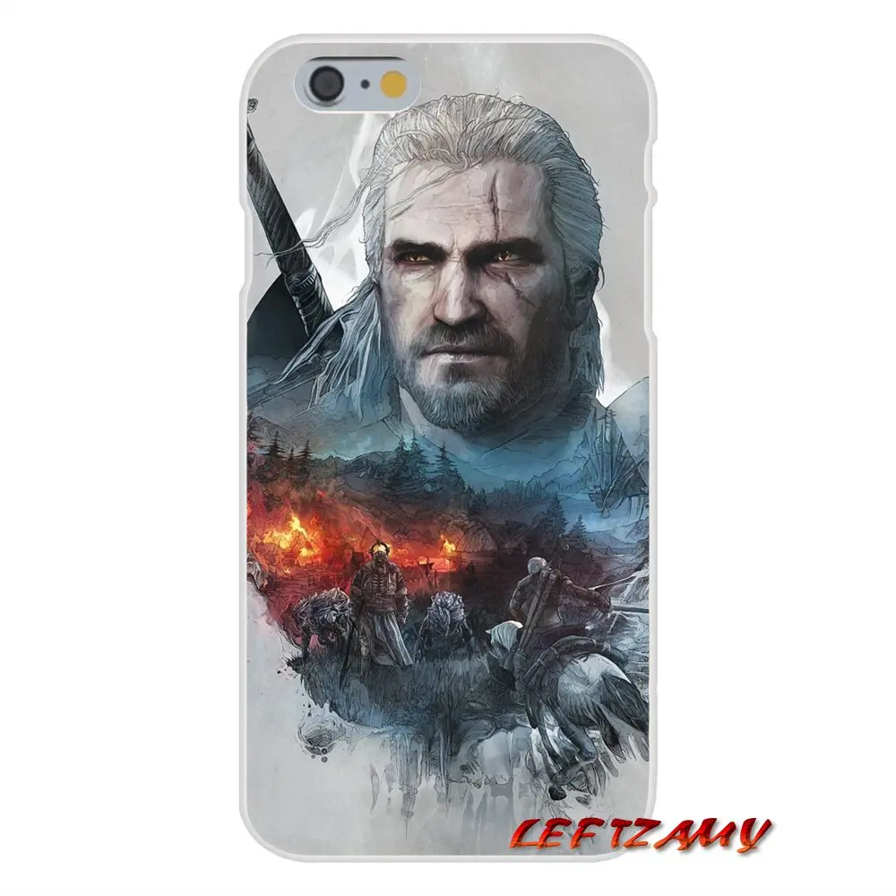 Тонкий силиконовый чехол для телефона Ведьмак Дикая Охота iPhone X 4 4S 5 5S 5C SE 6 6S 7 8
